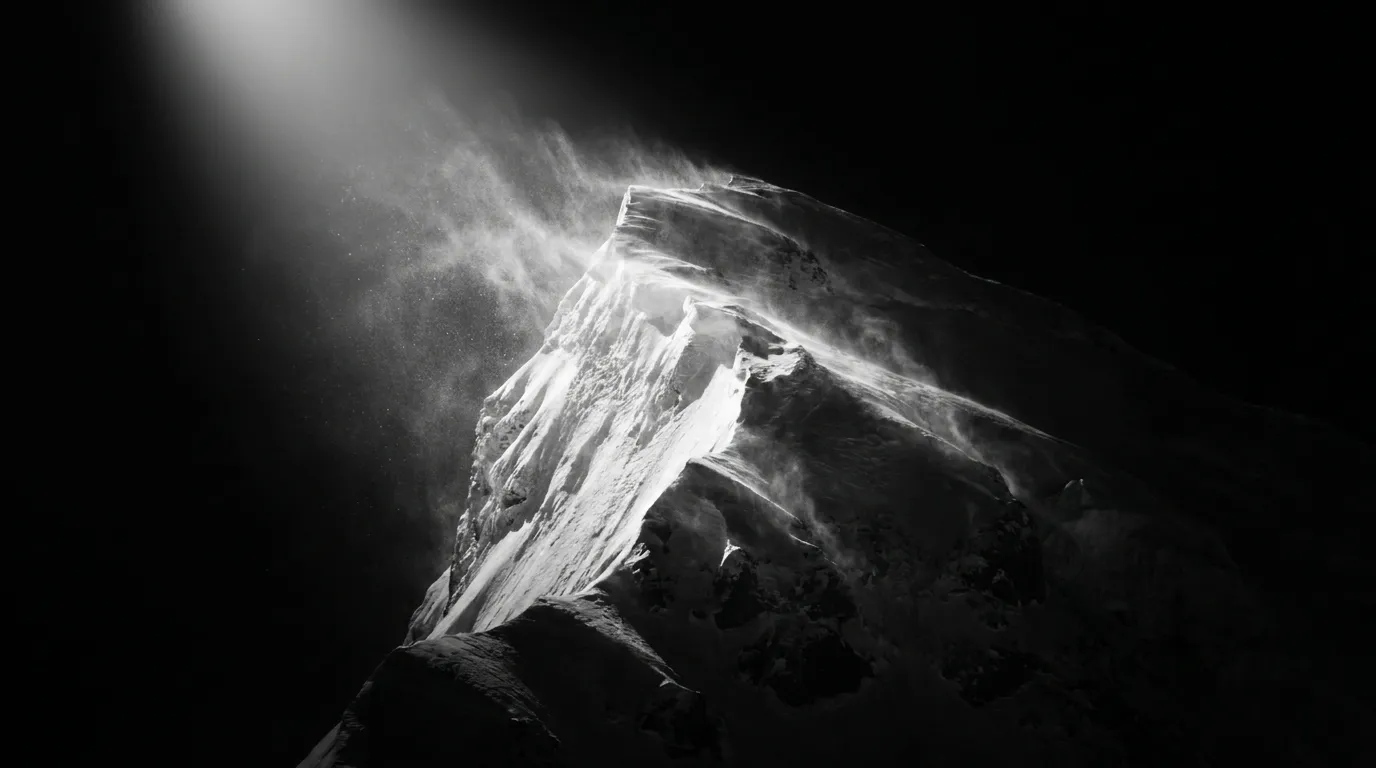 Snowy mountain ridge close up 20260914121633